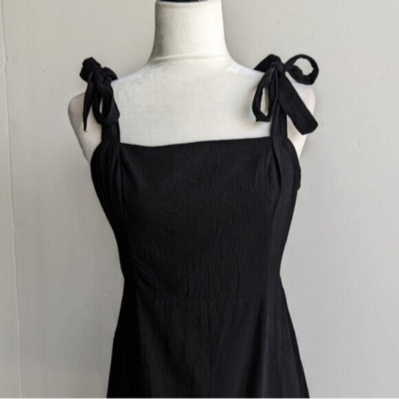 NWT Showpo 100% cotton Coastal Getaway Mini Dress - Black - Picture 4 of 6